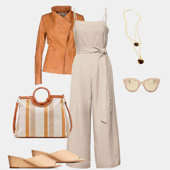 Tan Jumpsuit Outfit